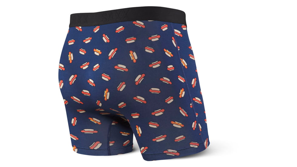 SAXX Vibe Boxer Brief - Mens, Navy Hot Dog, Large, SXBM35-HND-L