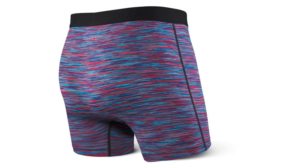 SAXX Vibe Boxer Brief - Mens, Red/Blue Space Dye, Large, SXBM35-RBS-L