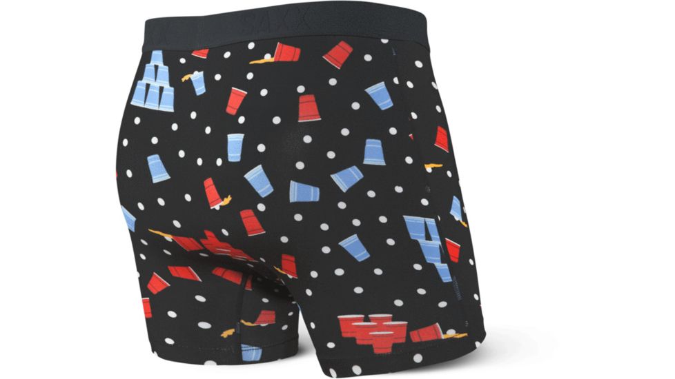 SAXX Vibe Boxer Briefs - Mens, Black Beer Champs, Large, SXBM35-BBC-L