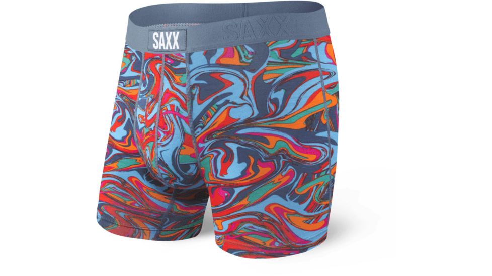 SAXX Vibe Boxer Briefs - Mens, Blue Cyclone, Medium, SXBM35-CYB-M