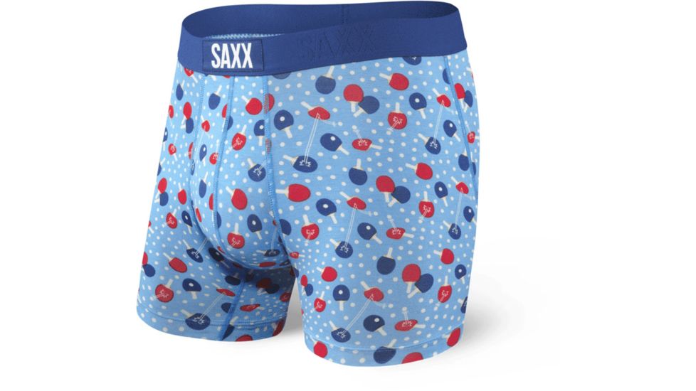 SAXX Vibe Boxer Briefs - Mens, Blue Ping Pong, Large, SXBM35-BPP-L