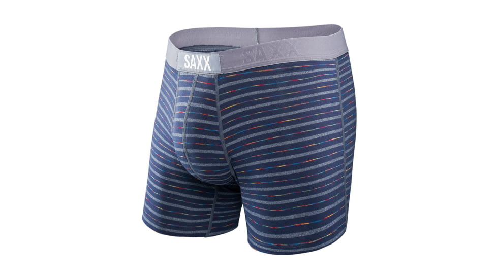 Saxx Vibe Boxer Modern Fit - Men's-Cobalt Gradient Stripe-Medium