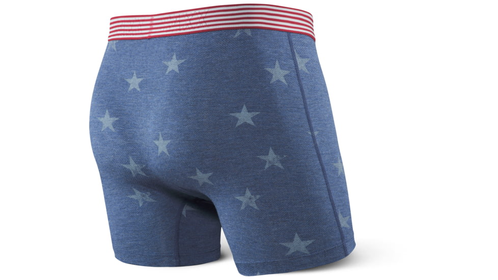 SAXX Vibe Modern Fit Boxer Brief - Mens, Chambray Americana, L, SXBM35-CAC-L
