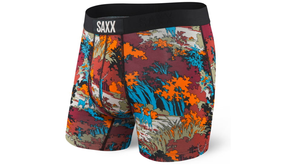 SAXX Vibe Modern Fit Boxer Brief - Mens, Red Deep Woods, S, SXBM35-DWR-S