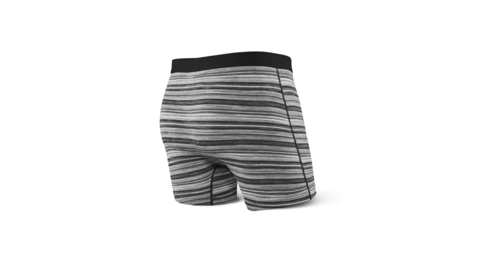 Saxx Vibe Stripped Boxer Modern Fit - Mens, Charcoal Heather Stripe, Extra Large, SXBM35 CHS XL