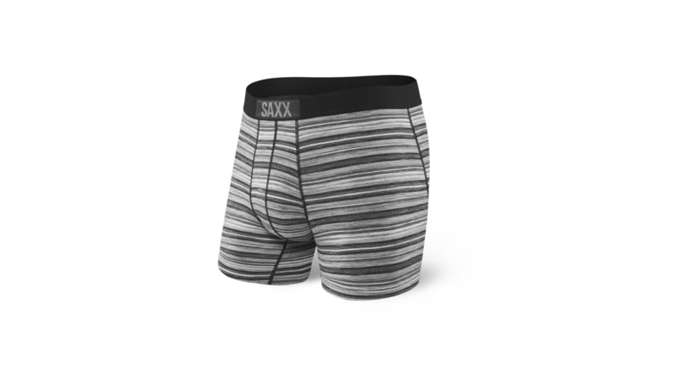 Saxx Vibe Stripped Boxer Modern Fit - Mens, Charcoal Heather Stripe, Extra Large, SXBM35 CHS XL