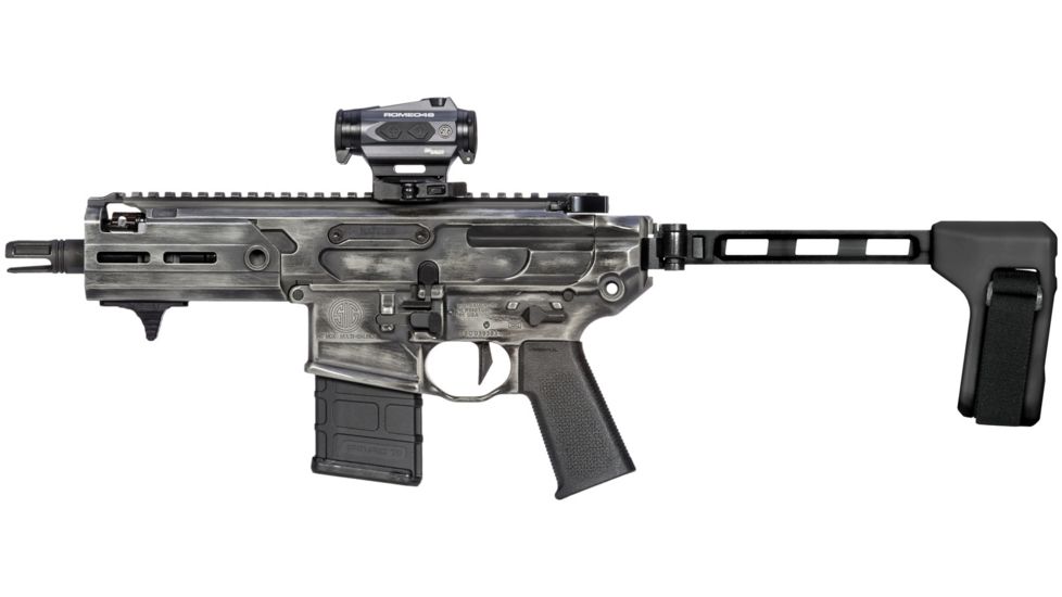 SB Tactical FS1913 Pistol Stabilizing Brace - Sig MPX, MCX, Rattler & Rock River LAR-PDS Compatible, Includes Folding Hinge, Aluminum Strut, Black, FS1913A-01-SB