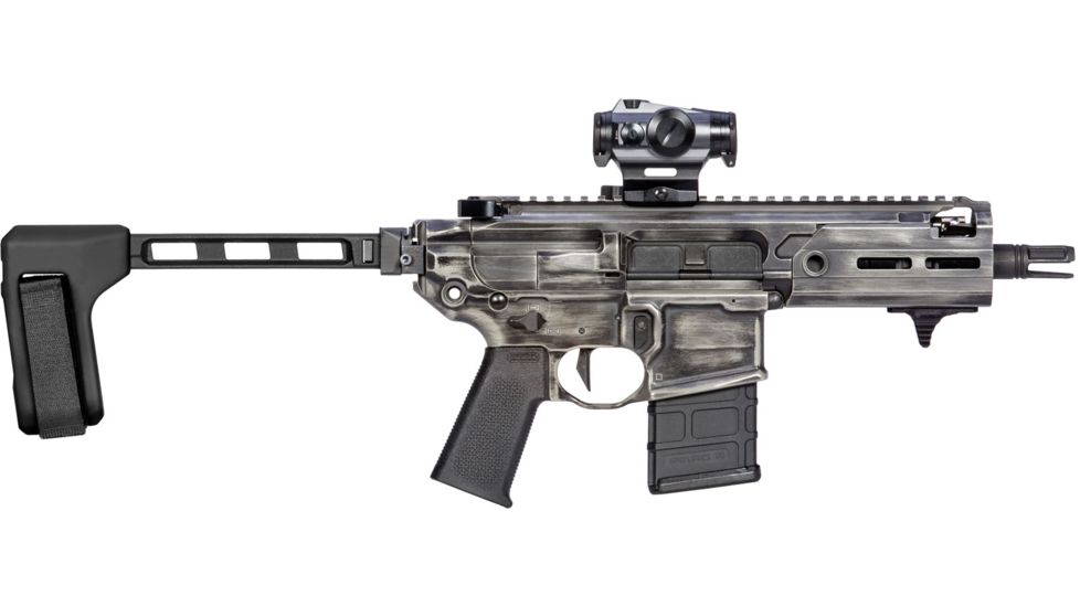 SB Tactical FS1913 Pistol Stabilizing Brace - Sig MPX, MCX, Rattler & Rock River LAR-PDS Compatible, Includes Folding Hinge, Aluminum Strut, Black, FS1913A-01-SB