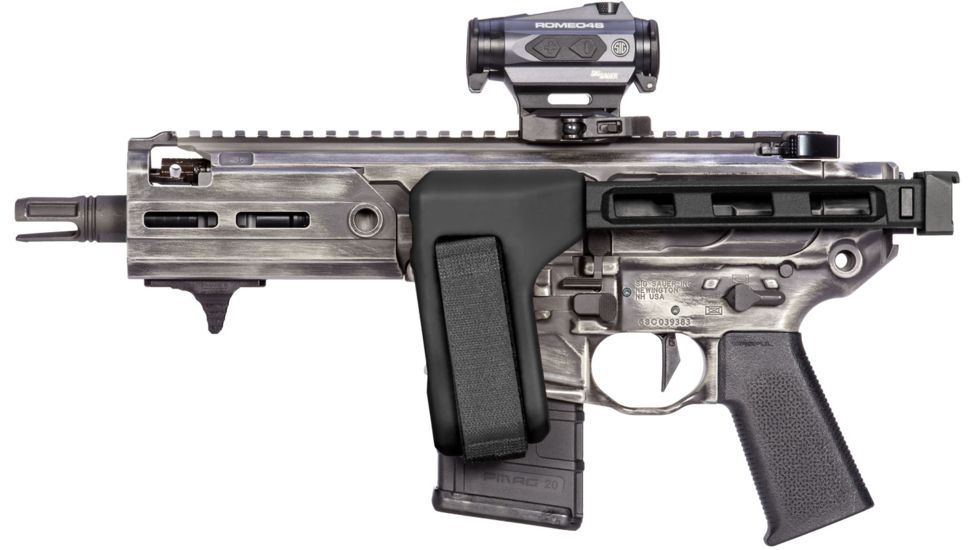 SB Tactical FS1913 Pistol Stabilizing Brace - Sig MPX, MCX, Rattler & Rock River LAR-PDS Compatible, Includes Folding Hinge, Aluminum Strut, Black, FS1913A-01-SB