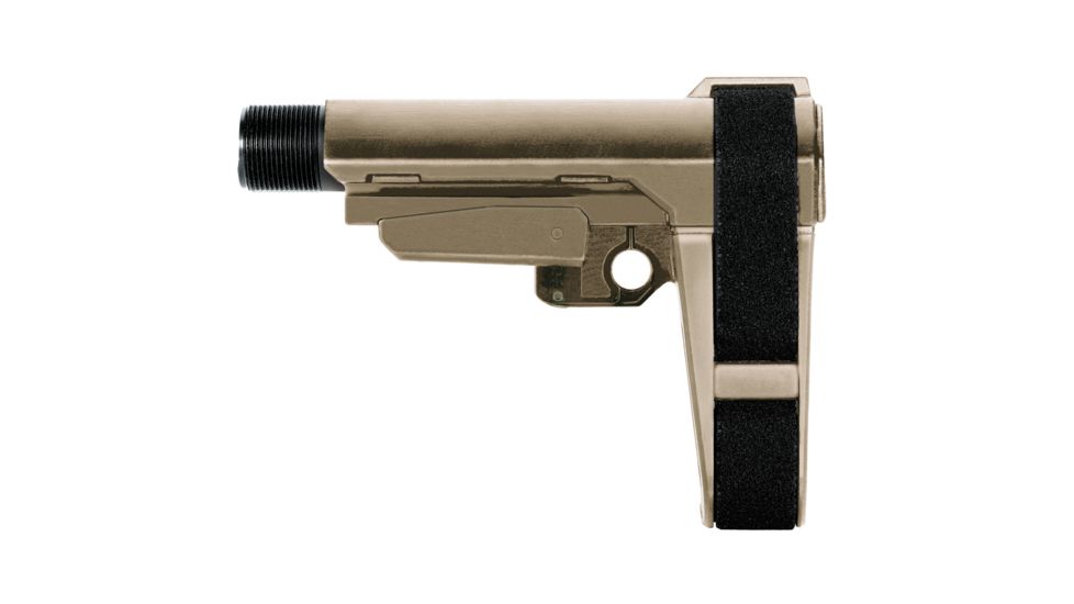 SB Tactical SBA3 Pistol Stabilizing AR Brace w/Mil-Spec Carbine Receiver Extension, Flat Dark Earth, SBA3-02-SB
