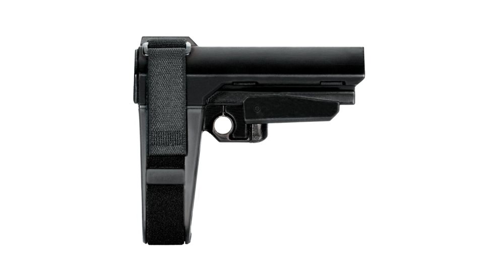 SB Tactical SBA3 Pistol Stabilizing AR Brace w/Mil-Spec Carbine Receiver Extension, Black, SBA3-01-SB