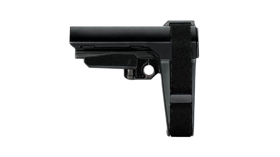 SB Tactical SBA3 Pistol Stabilizing AR Brace w/Mil-Spec Carbine Receiver Extension, Black, SBA3-01-SB