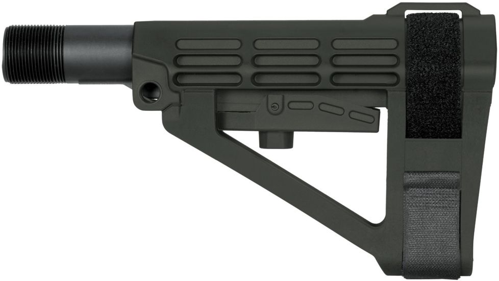 SB Tactical SBA4 Pistol Stabilizing Brace - 5-Position Adjustable, Stealth Grey, SBA4-03M-SB