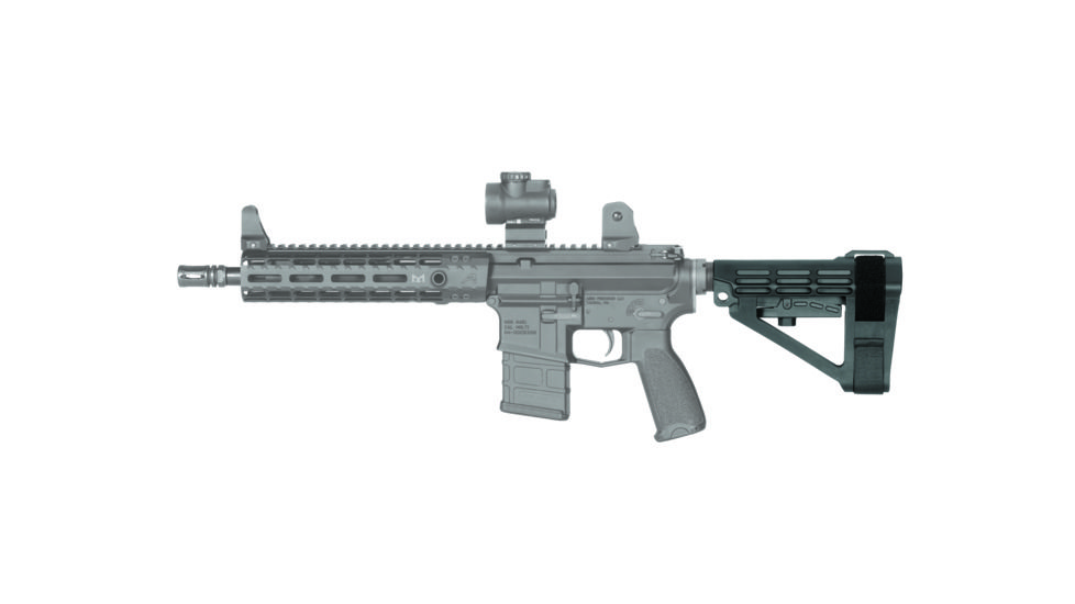 SB Tactical SBA4 Stabilizing Brace,5-Position Adjustable,Black, SBA4-01-SB