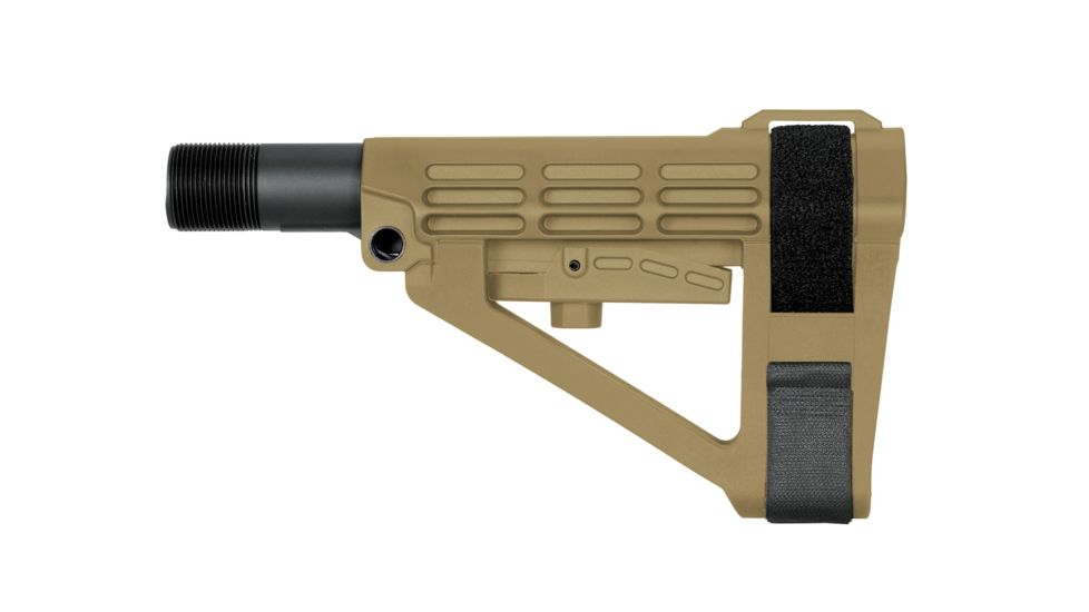 SB Tactical SBA4 Stabilizing Brace, 5-Position Adjustable, FDE, SBA4-02-SB