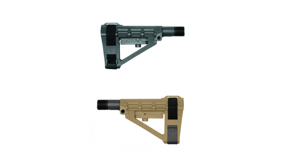 SB Tactical SBA4 Stabilizing Brace for Mil-Spec Carbine Extension Platforms, Black, FDE