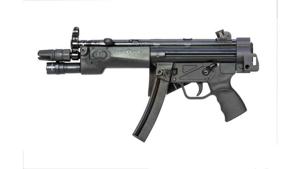 SB Tactical Side Folding Brace SBT5A, Aluminum MP5 Adapter, QD, Black, SBT5A-01-SB