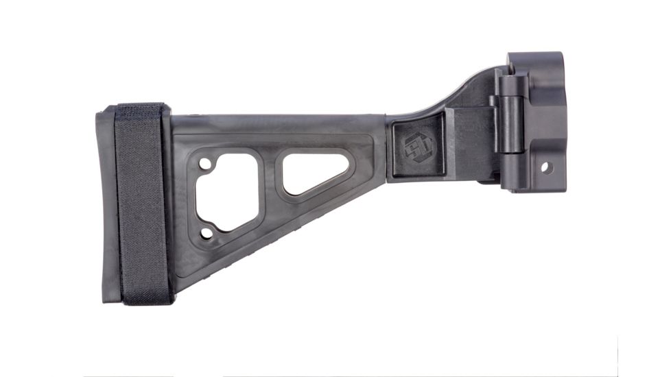 SB Tactical Side Folding Brace SBT5A, Aluminum MP5 Adapter, QD, Black, SBT5A-01-SB