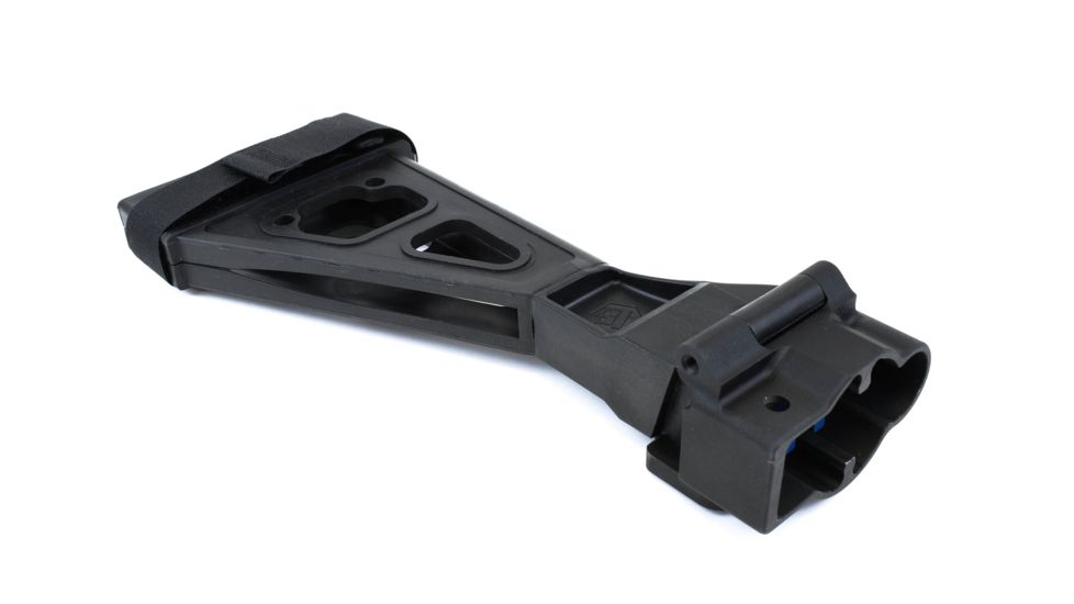 SB Tactical Side Folding Pistol Stabilizing Brace, Aluminum MP5 Adapter, QD, Black, SBT5A-01-SB
