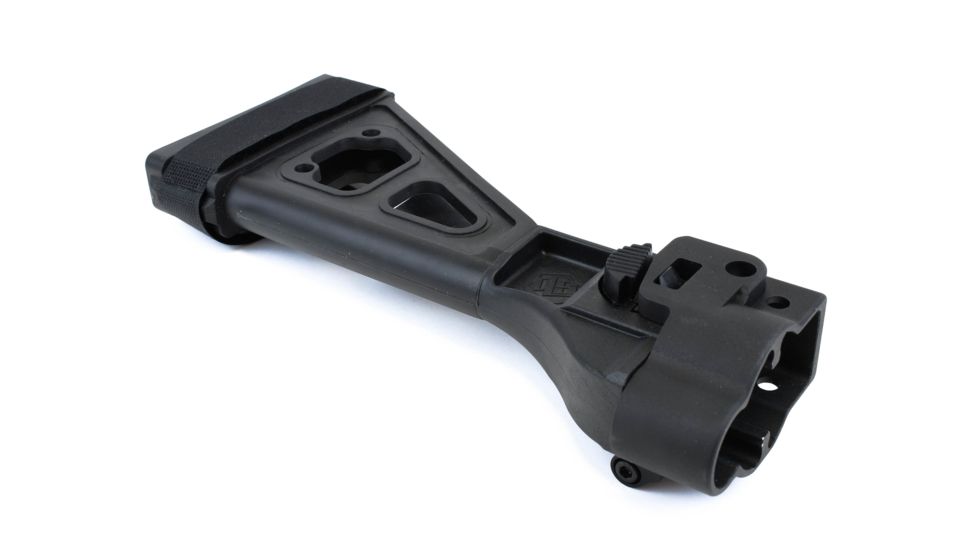 SB Tactical Side Folding Pistol Stabilizing Brace, Aluminum MP5 Adapter, QD, Black, SBT5A-01-SB