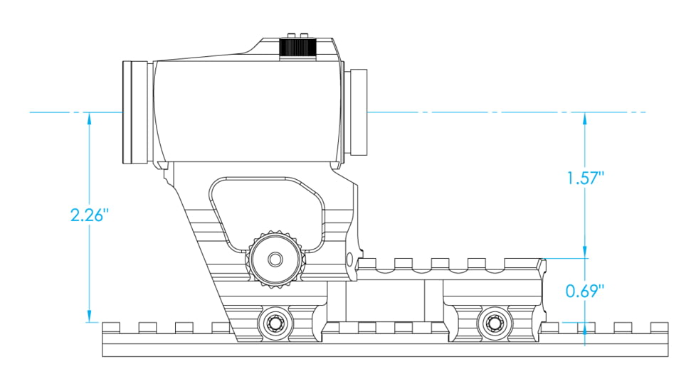 Scalarworks KICK/01 Picatinny Riser, 0.69in, Black, SW1600