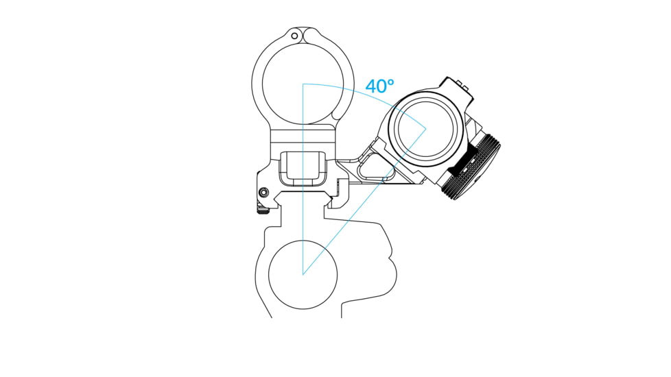 Scalarworks KICK/04 Red Dot Sight Mount, Standalone, Right Hand, Black, SW2705