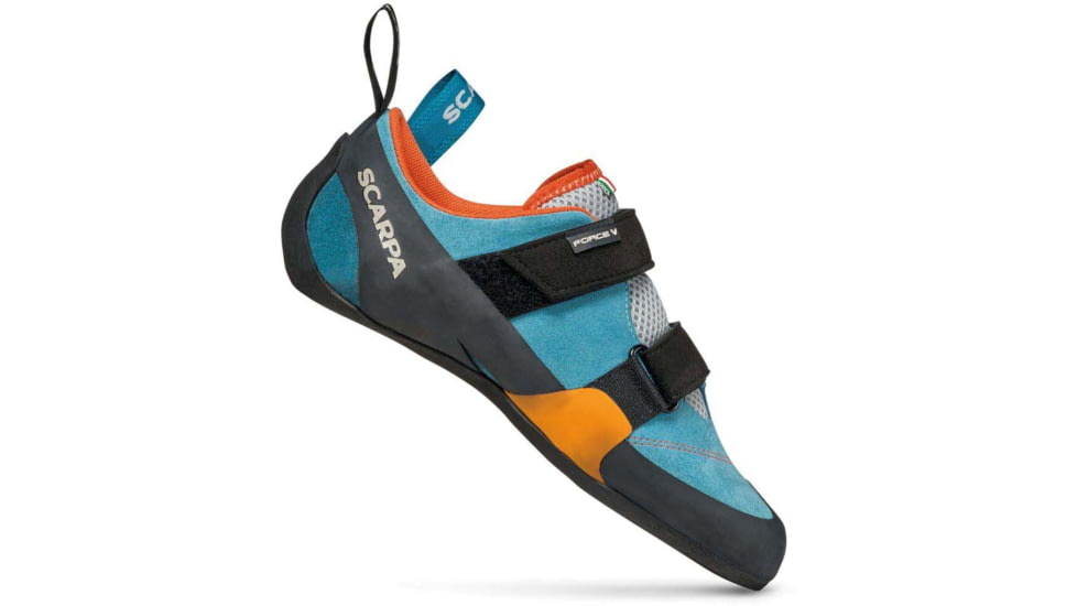 Scarpa Force V Climbing Shoes - Womens, Ice Fall/Mandarin Red, 41.5, 70018/002-IfallMred-41.5