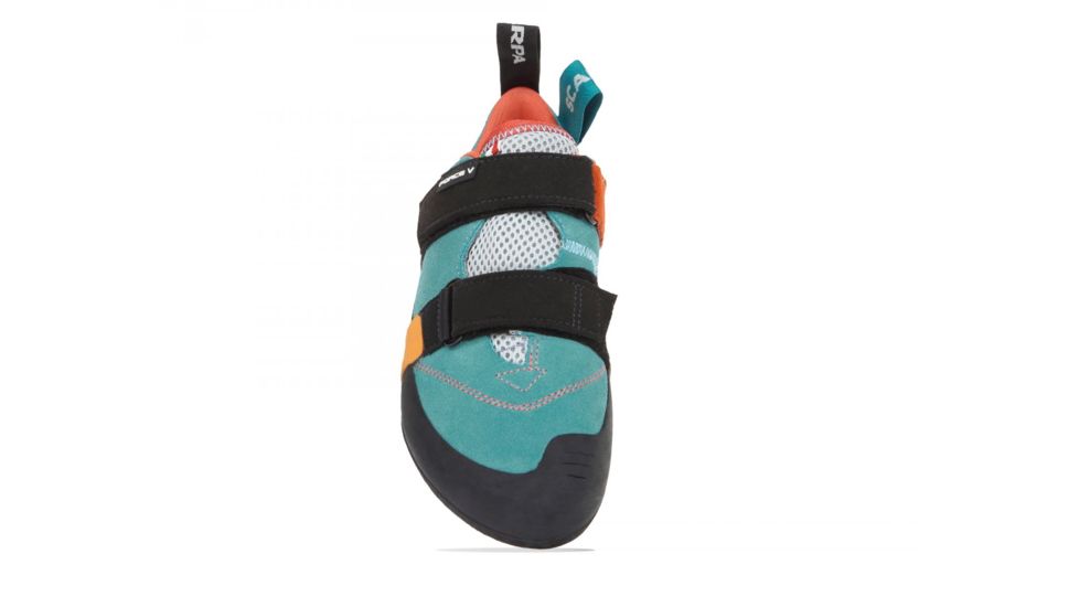 Scarpa Force V Climbing Shoes - Womens, Ice Fall/Mandarin Red, Medium, 34.5, 70018/002-IfallMred-34.5