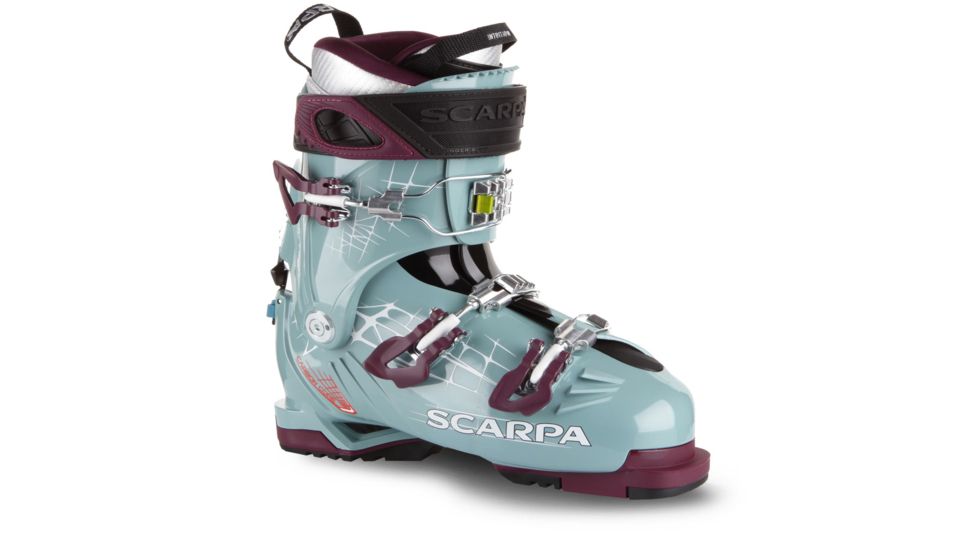 Scarpa Freedom 100 Ski Boot - Womens, Mineral Blue/Purple, 23, 12011/502.1-MnblPur-23.0