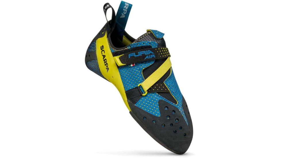 Scarpa Furia Air Climbing Shoes, Baltic Blue/Yellow, 42.5, 70059/000-BbluYel-42.5