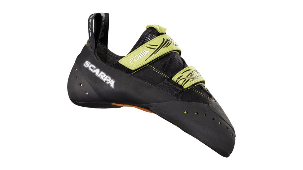 Scarpa Furia Climbing Shoe - Unisex, Black/Lime, 40 EU, 70011/000-BlkLim-40