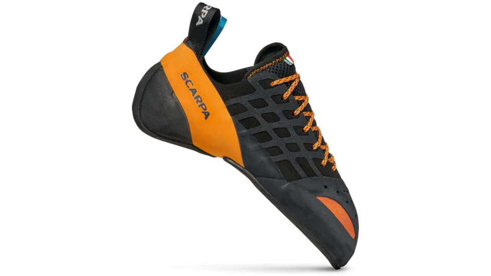 Scarpa Instinct Climbing Shoes, Black/Orange, 39.5, 70036/000-BlkOrg-39.5