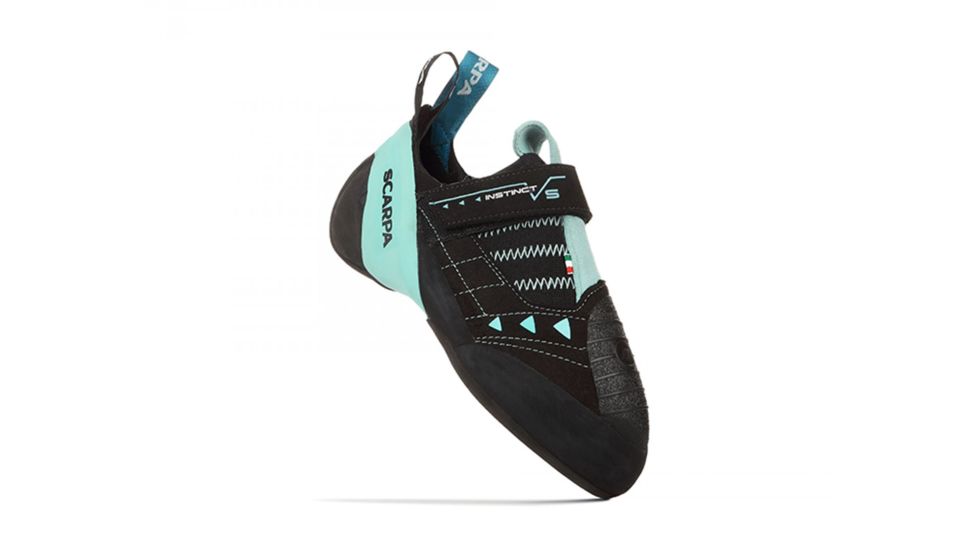 Scarpa Instinct VS Climbing Shoes - Womens, Black/Aqua, Medium, 34.5, 70013/002-BlkAqua-34.5