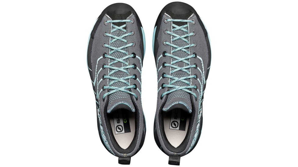 Scarpa Mescalito KN Climbing Shoes - Womens, Grey/Aqua, 38.5, 72111-352-GryAqua-38.5