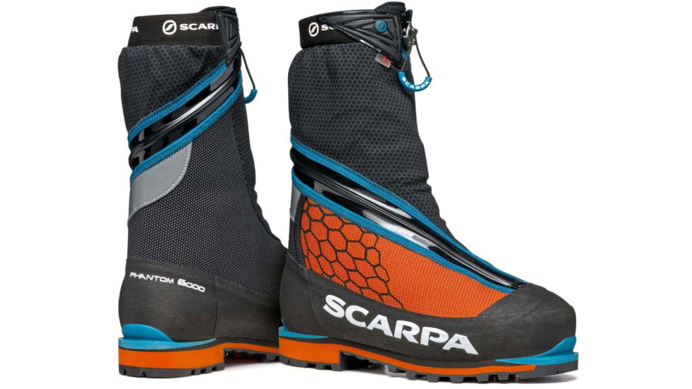 Scarpa Phantom 6000 Mountaineering Boots, Black/Orange, 42, 87408/500-BlkOrg-42