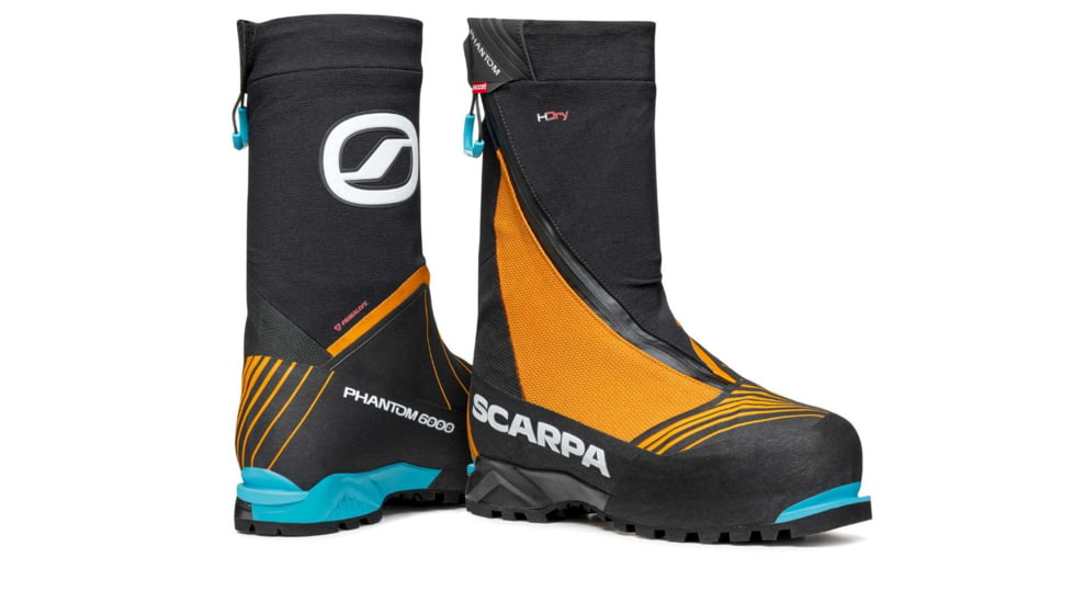 Scarpa Phantom 6000 Mountaineering Boots, Black/Orange, 39, 87409/500-BlkOrg-39