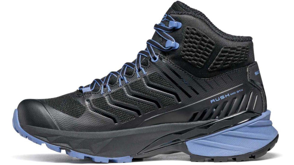 Scarpa Rush Mid GTX Hiking Shoes - Womens, Black/Provence, 39.5, 63130/202-BlkProv-39.5