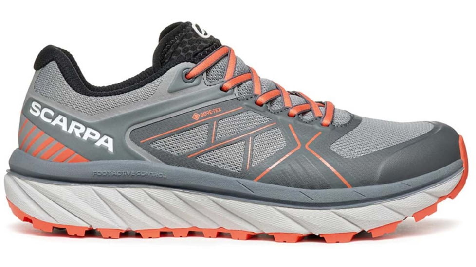 Scarpa Spin Infinity GTX Trailrunning Shoes - Women, Gray/Coral Red, 39, 33074/202-GryCred-39