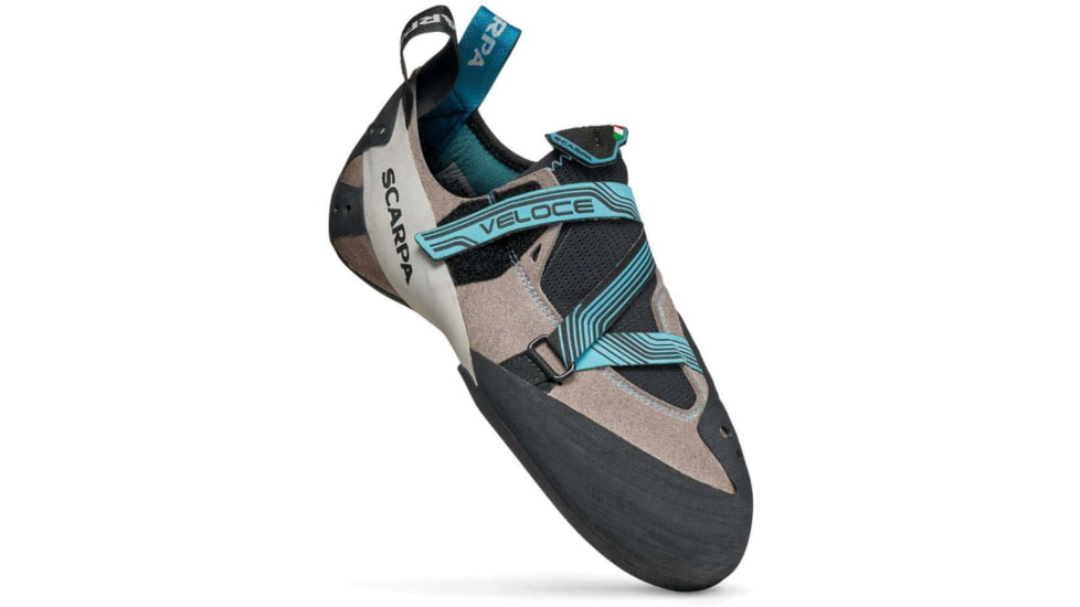 Scarpa Veloce Climbing Shoes - Womens, Light Grey/Maldive, 40.5, 70065/002-LtgryMal-40.5