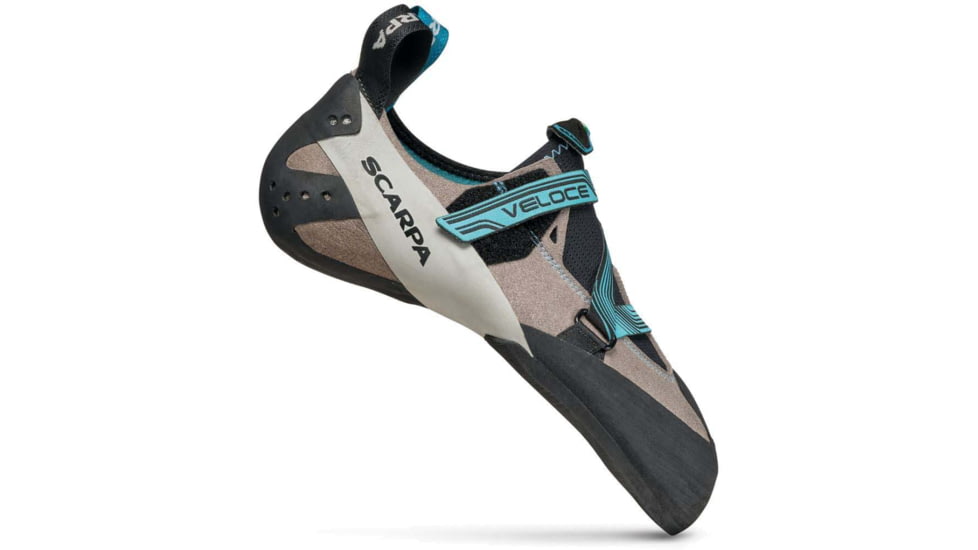 Scarpa Veloce Climbing Shoes - Womens, Light Grey/Maldive, 40.5, 70065/002-LtgryMal-40.5