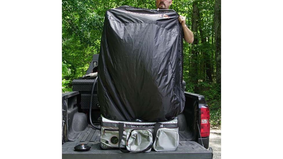 Scentcrusher Halo Series Covert Closet w/ Roller Bag &amp; Halo Generator, Grey, SC59359