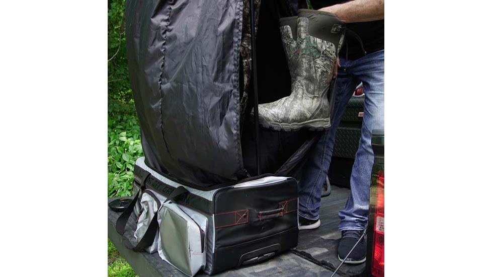 Scentcrusher Halo Series Covert Closet w/ Roller Bag &amp; Halo Generator, Grey, SC59359