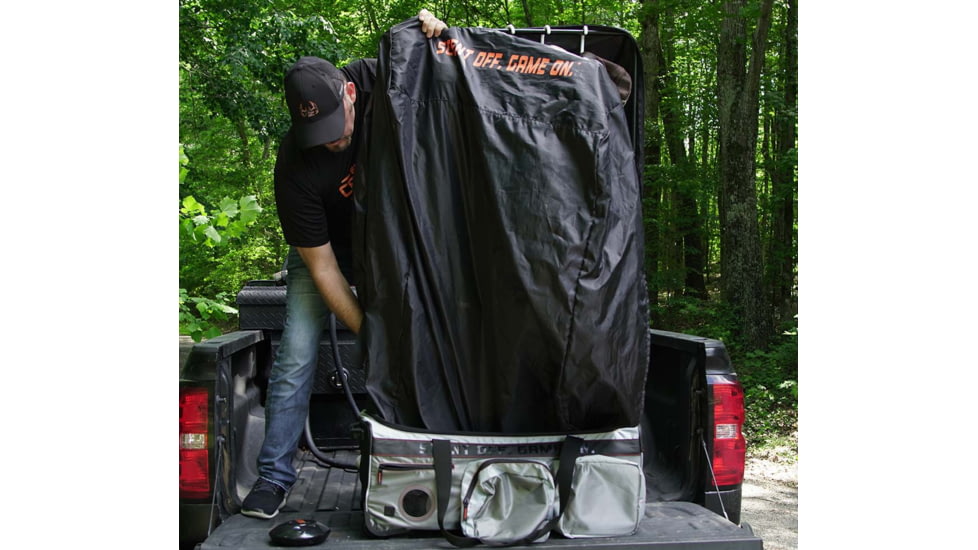 Scentcrusher Halo Series Covert Closet w/ Roller Bag &amp; Halo Generator, Grey, SC59359