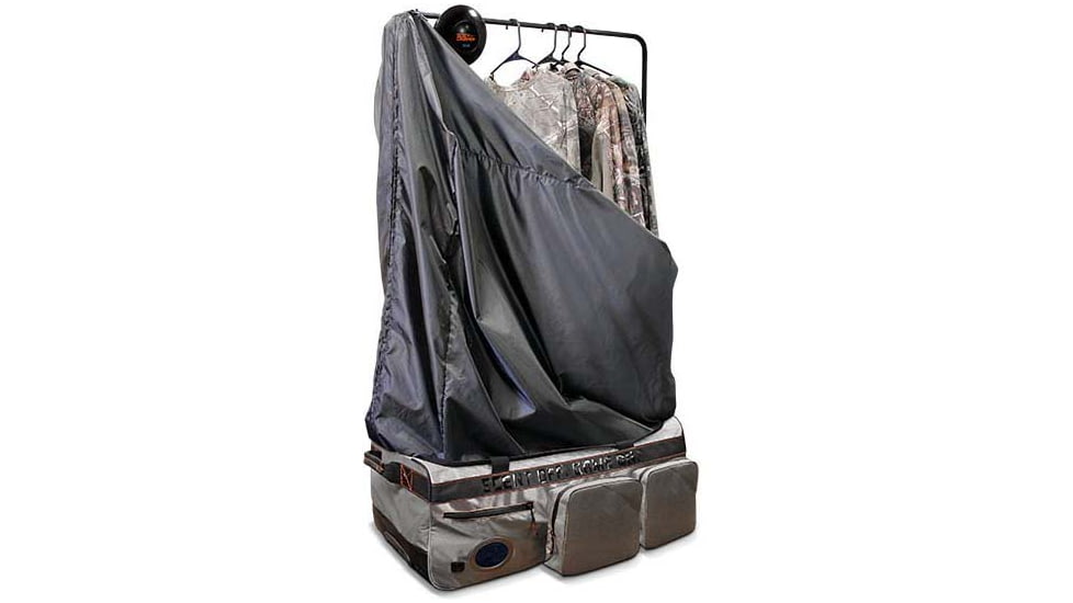 Scentcrusher Halo Series Covert Closet w/ Roller Bag &amp; Halo Generator, Grey, SC59359