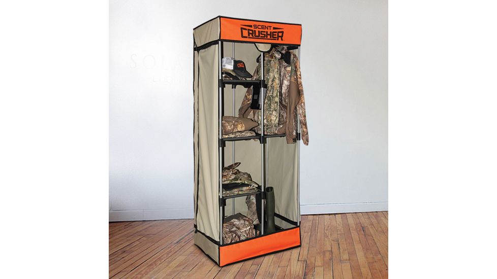 Scentcrusher Scent Eliminating Ozone Travel Closet, Tan/Orange 59322