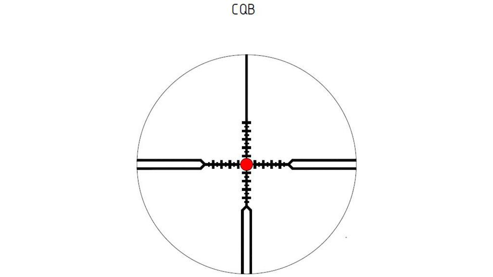 Schmidt and Bender Police Marksman Rifle Scope, CQB Reticle, 1pt1-4x20mm, Locking Turrets 946M855