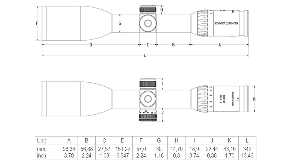 Schmidt and Bender Zenith Posicon Rifle Scope, Flash Dot 7 Reticle, 3-12x50mm 944-7FD