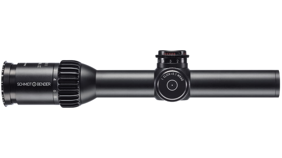 Schmidt &amp; Bender 1-8x24 PM II ShortDot Dual CC MDR-T6 1cm cw ST,LT, More Tactical Clicks, Single Turn, Locking Turrets Zero Click, RAL8000, length 293mm / 30mm tube, 683-845-43E-K1-H1