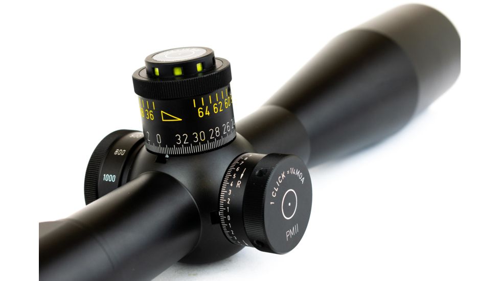 Schmidt Bender 5-25x56 PM II/LP Second Focal Rifle Scope, P4F2-MOA SPF .25MOA DT/ST Reticle, Black, 34mm, 677-911-995-A8-A2