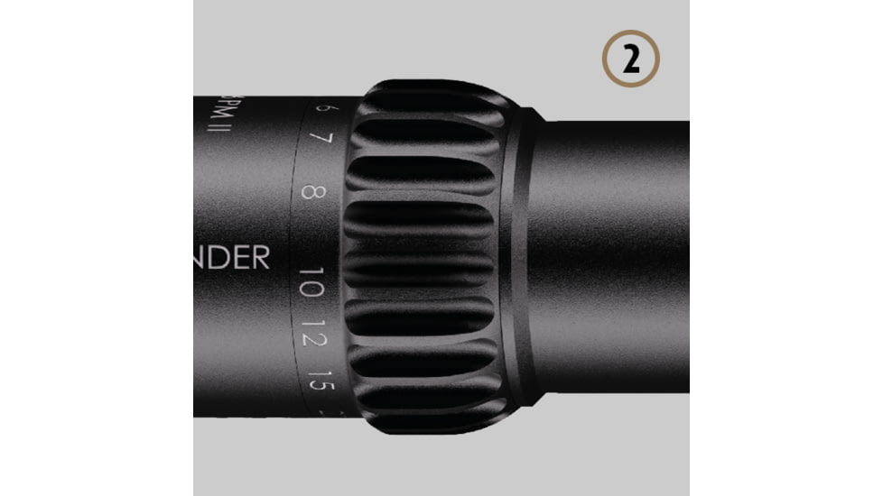 Schmidt &amp; Bender 5-25x56 PM II Rifle Scope, 34 mm Tube, First Focal Plane, GR2ID Reticle, 1cm ccw DT / ST, Black, 689-911-422-90-68